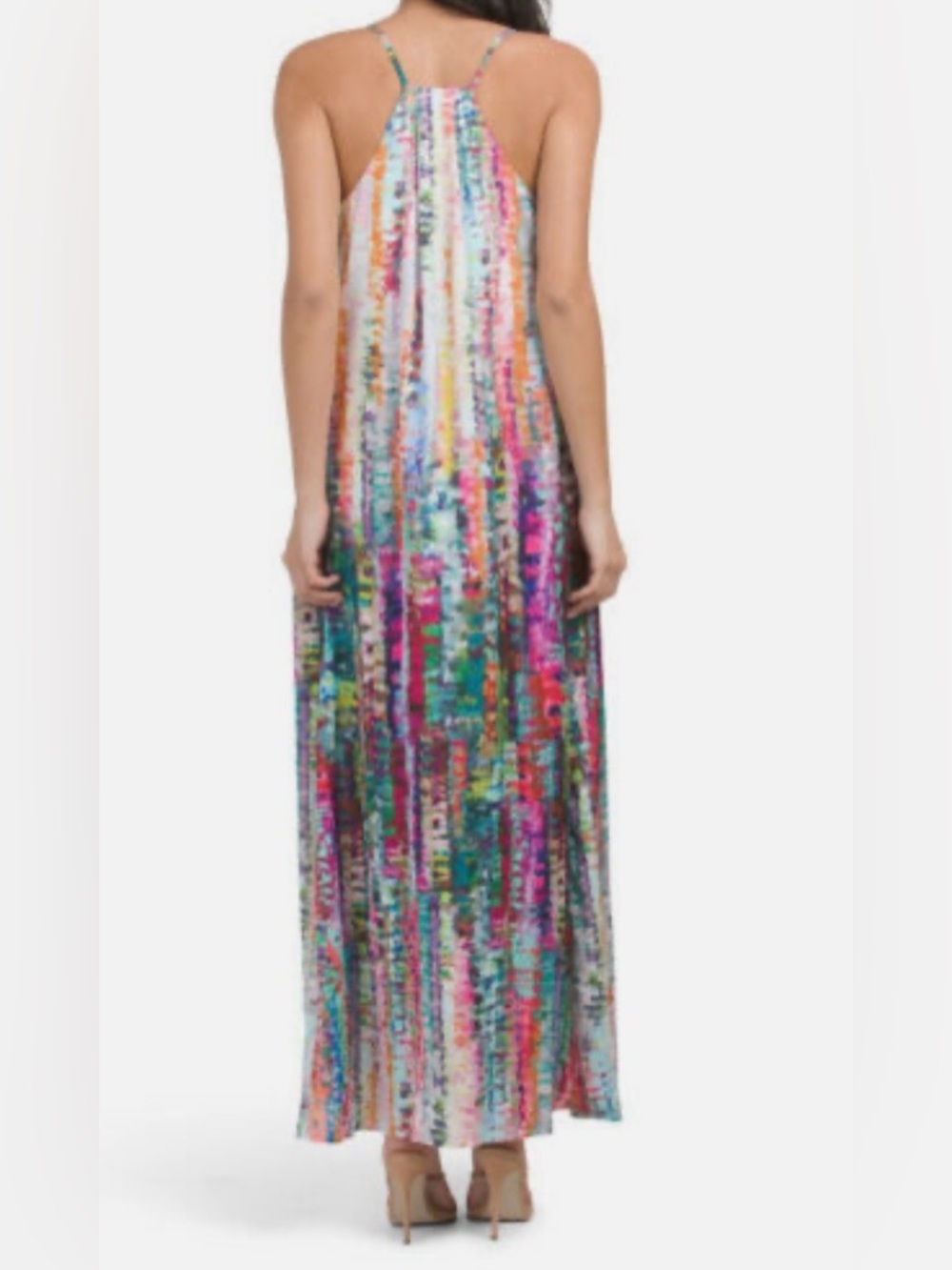 Nicole Miller Multicolor Striped Tie-Dye Maxi Dress Skirt - Picture 2 of 9